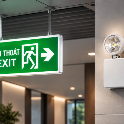 Đèn Exit và đèn chiếu sáng sự cố